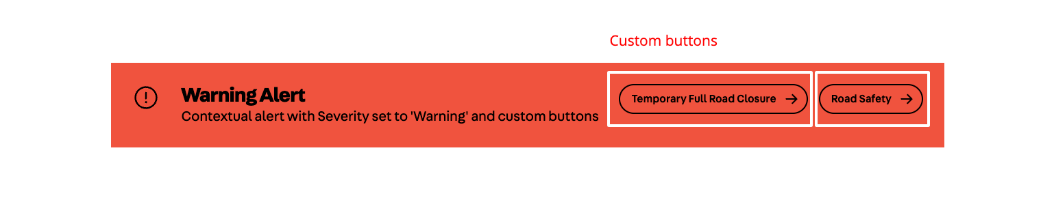 Alert Component (Alert - Contextual - Warning - Custom Buttons) - Frontend