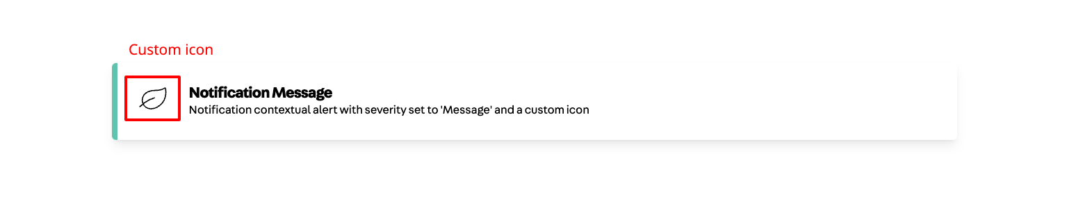 Alert Component (Notification - Contextual - Message - Custom Icon) - Frontend