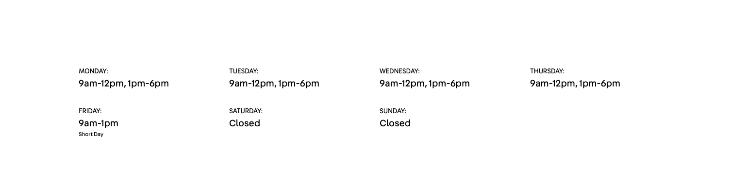 Opening Hours Component (Multiple Time Slots) - Frontend