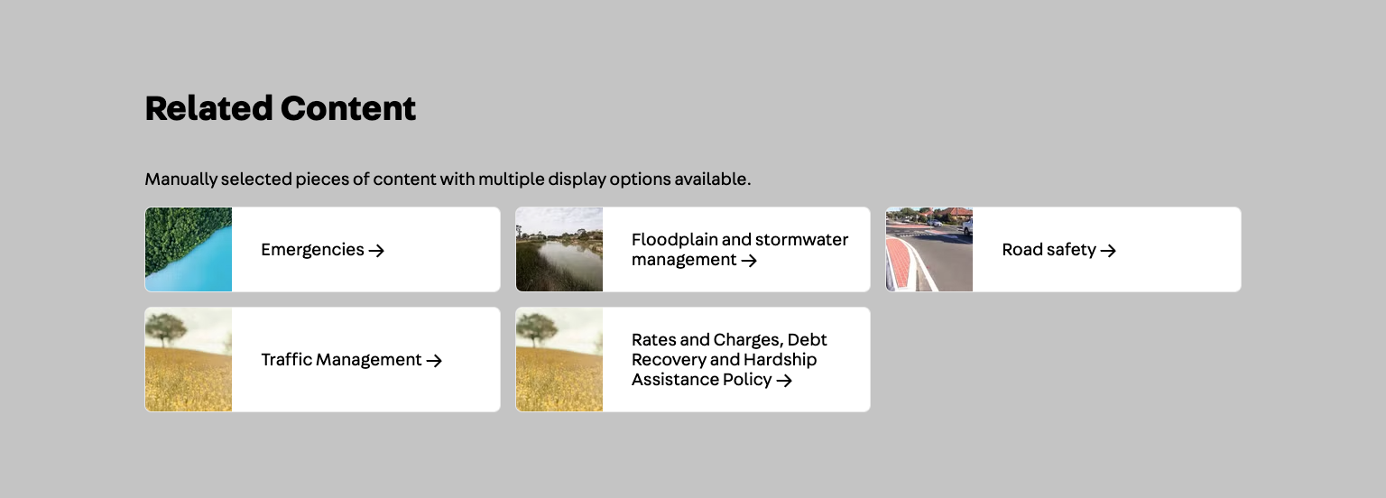 Related Content Component (Button Style) - Frontend