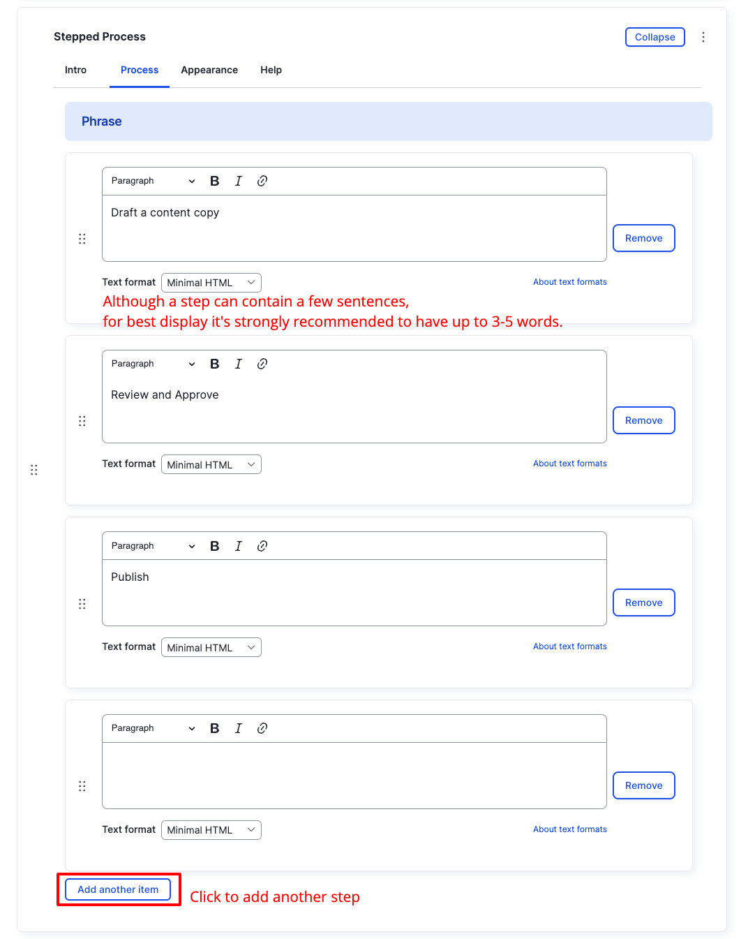 Stepped Process Component - Process - Backend
