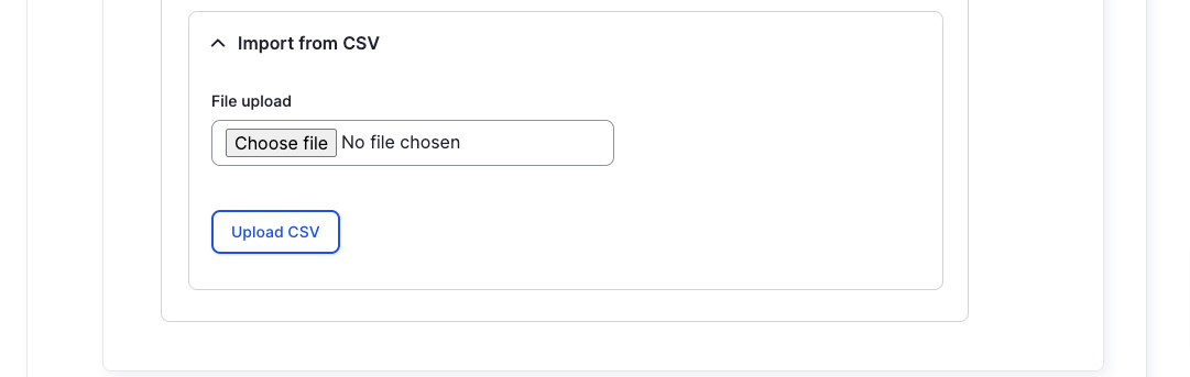 Table Component - Table (Import CSV) - Backend
