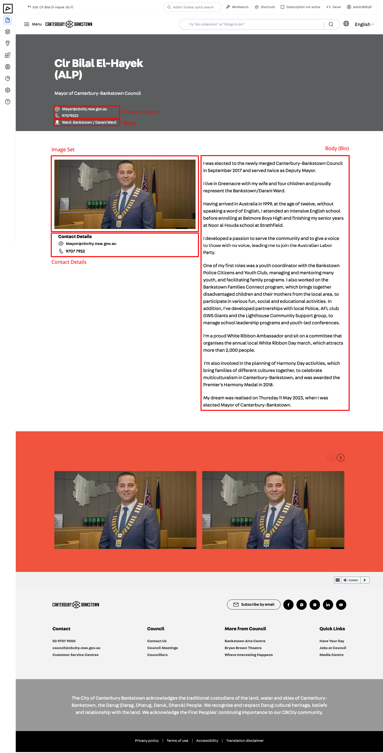 Content Type - Councillor - Frontend