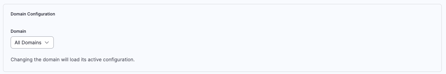 Domain Configuration
