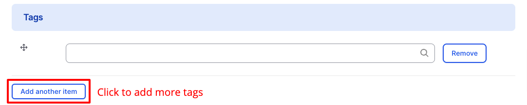 Field - Tags - Backend