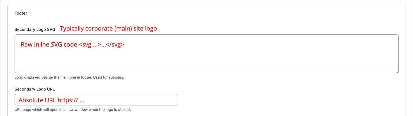 Theme Settings - Footer - Logo