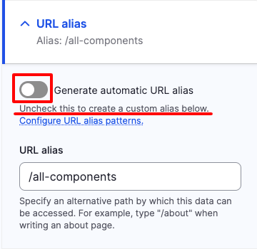 URL Alias